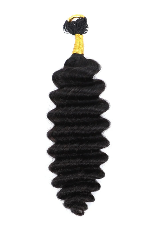 Double Drawn Braiding Feather Crochet Hair Deep Wave