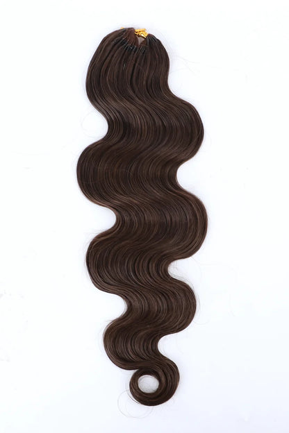 Dark Brown Body Wave Feather Crochet Hair Extension Human Hair FE34 60g