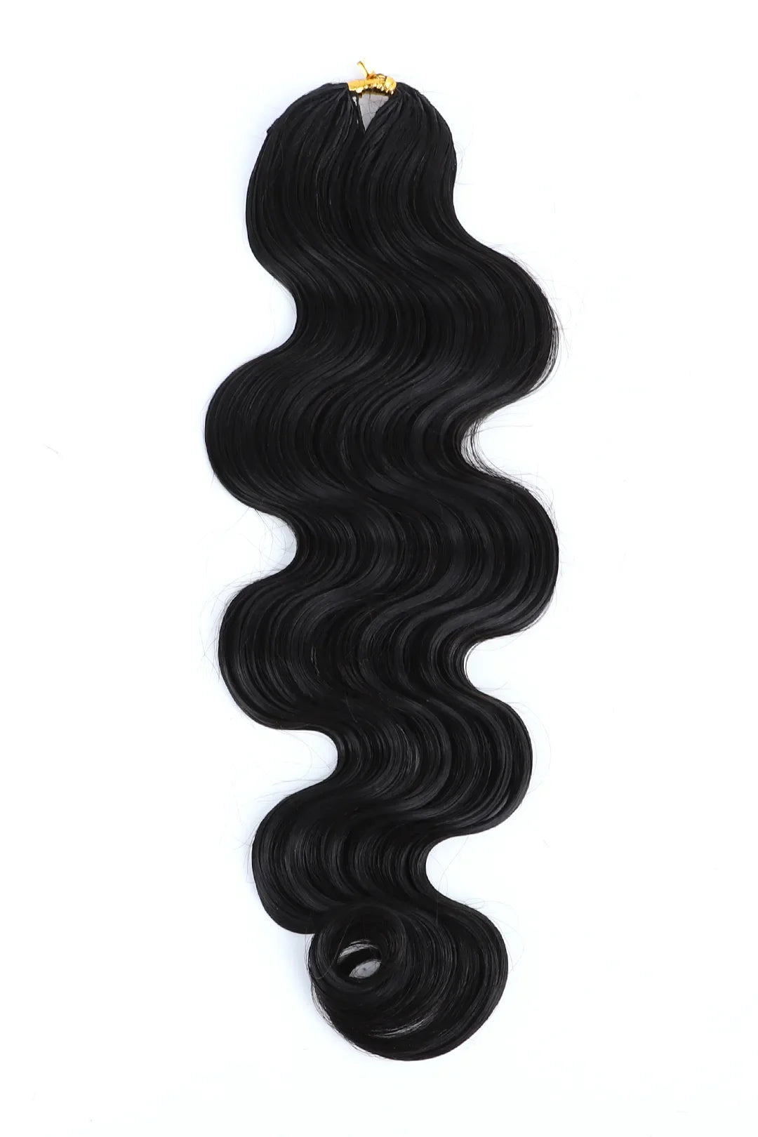 Double Drawn Feather Crochet Hair Extension Body Wave Human Hair Double-Strand