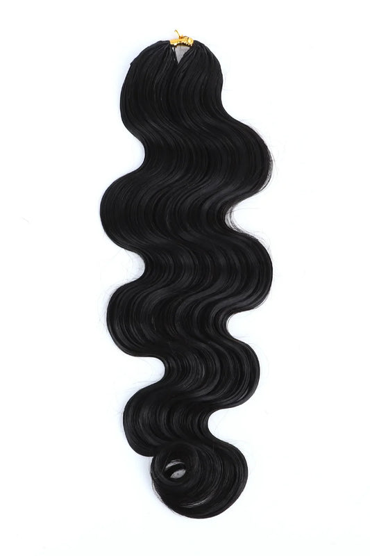 Double Drawn Feather Crochet Hair Extension Body Wave Human Hair Double-Strand