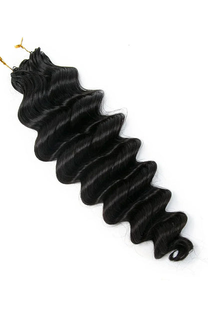 Double Drawn Feather Crochet Hair Extension Loose Deep Wave Human Hair Double-Strand