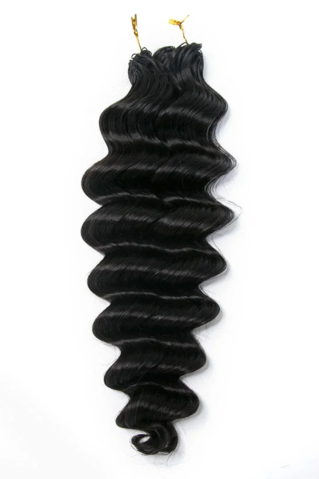 Double Drawn Feather Crochet Hair Extension Loose Deep Wave Human Hair Double-Strand