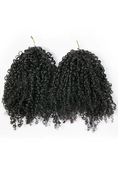 Double Drawn Feather Crochet Hair Extension Tight Curly Human Hair Double-Strand