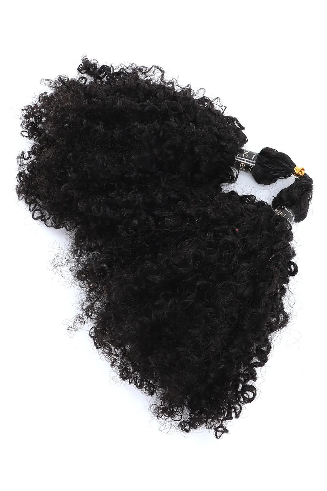 Double Drawn Feather Crochet Hair Extension Tight Curly Human Hair Double-Strand