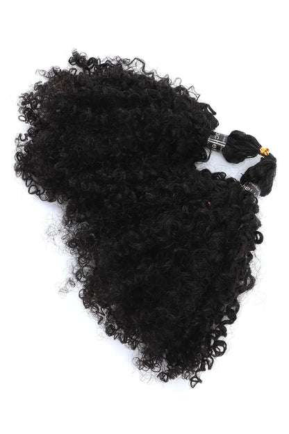 Double Drawn Feather Crochet Hair Extension Tight Curly Human Hair Double-Strand