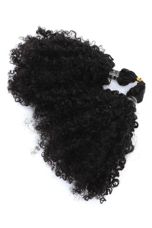 Double Drawn Feather Crochet Hair Extension Tight Curly Human Hair Double-Strand