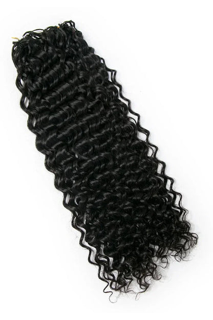 Double Drawn Feather Crochet Hair Extension Water Wave Human Hair Double-Strand