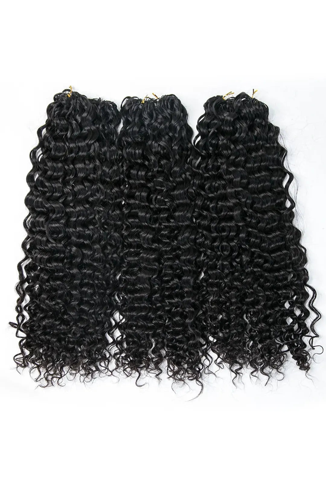 Double Drawn Feather Crochet Hair Extension Water Wave Human Hair Double-Strand