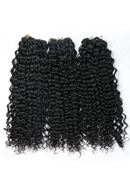 Double Drawn Feather Crochet Hair Extension Water Wave Human Hair Double-Strand