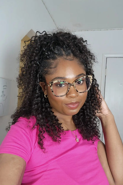 Double Drawn Feather Crochet Hair Extension Water Wave Human Hair Double-Strand