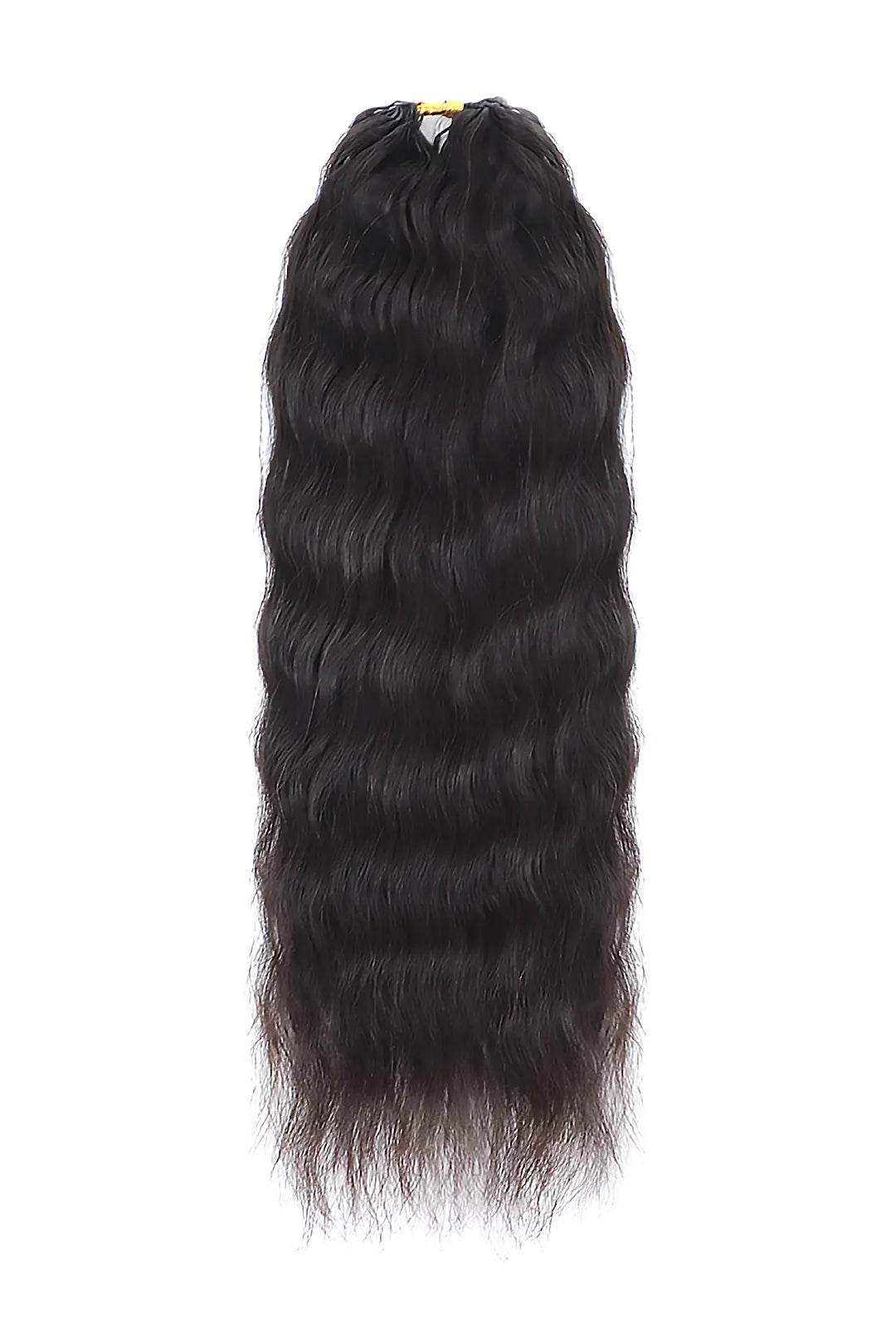 Double Drawn Feather Crochet Hair Extension Wet and Wavy Human Hair Double-Strand
