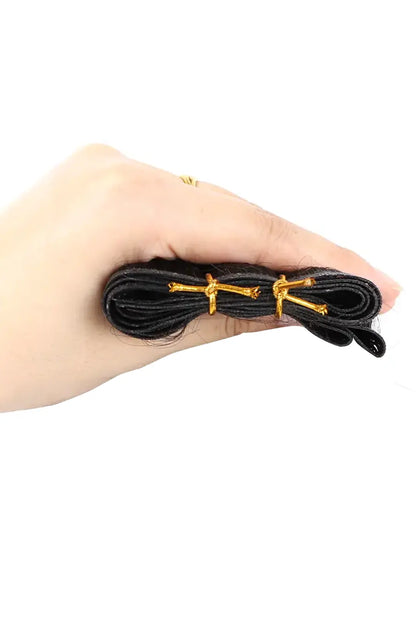 Ultra-thin Genius Weft Deep Wave Natural Black Virgin Hair