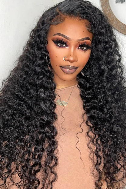 Ultra-thin Genius Weft Deep Wave Natural Black Virgin Hair