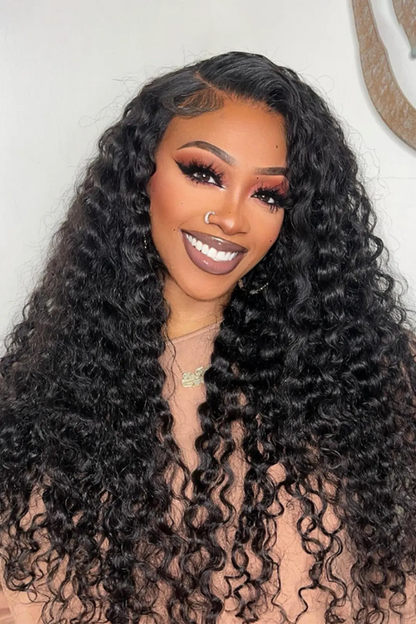 Ultra-thin Genius Weft Deep Wave Natural Black Virgin Hair