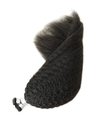 Genius Weft Hair Extensions Kinky Straight Natural Black Virgin Hair