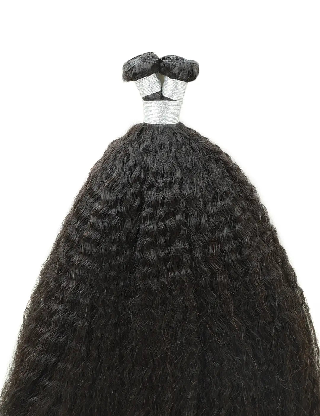 Genius Weft Hair Extensions Kinky Straight Natural Black Virgin Hair