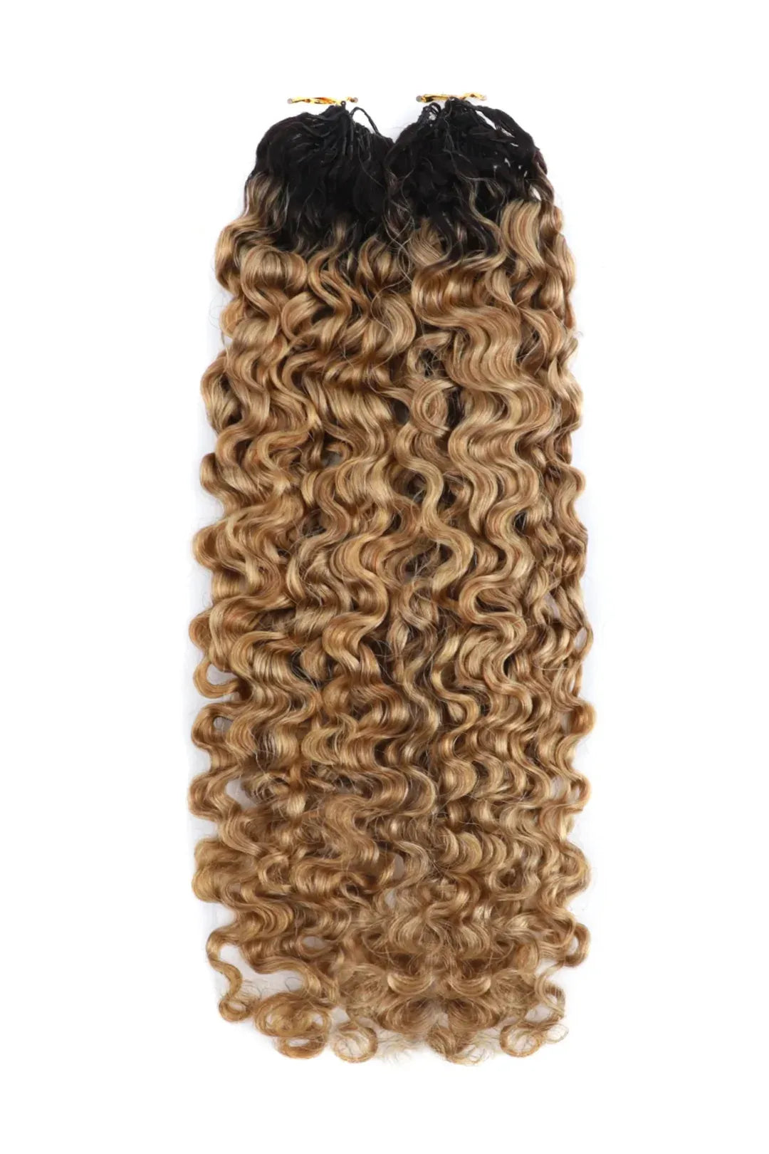 Honey Blonde Ombre Water Deep Wave Feather Crochet Hair - T1B/27 Human Hair