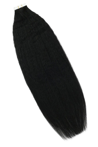 Invisible YaKi Tape In Hair Extensions For Black Fine Hair