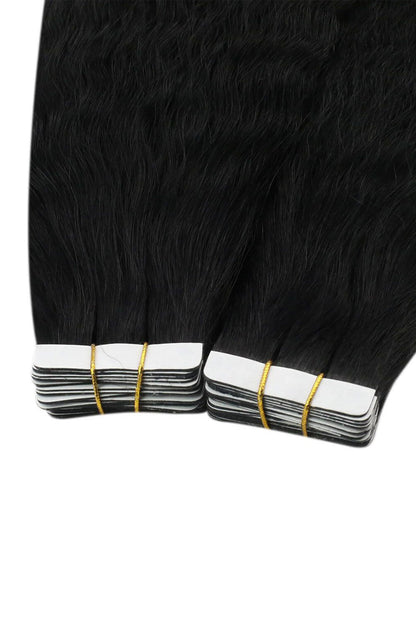 Invisible YaKi Tape In Hair Extensions For Black Fine Hair