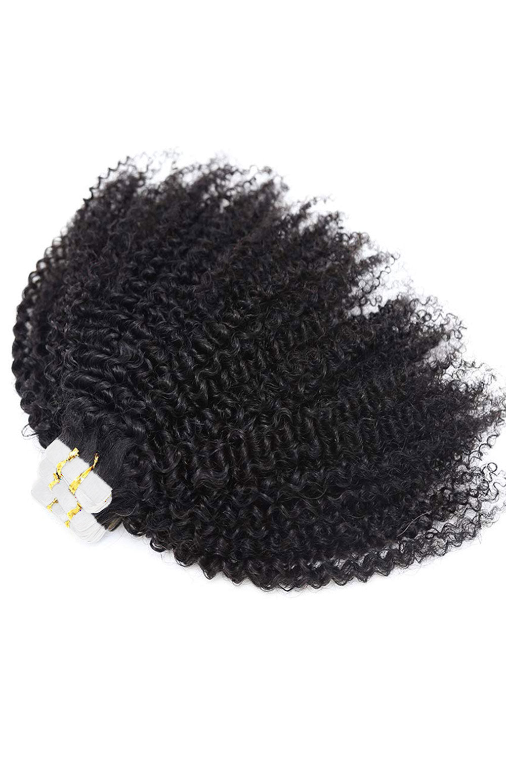 Kinky Curly Tape In Hair Extensions Human Hair For African American