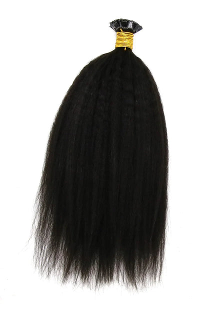 Kinky Straight | Flat-Tip | Human Hair Extension Pre-Bonded For Black Women