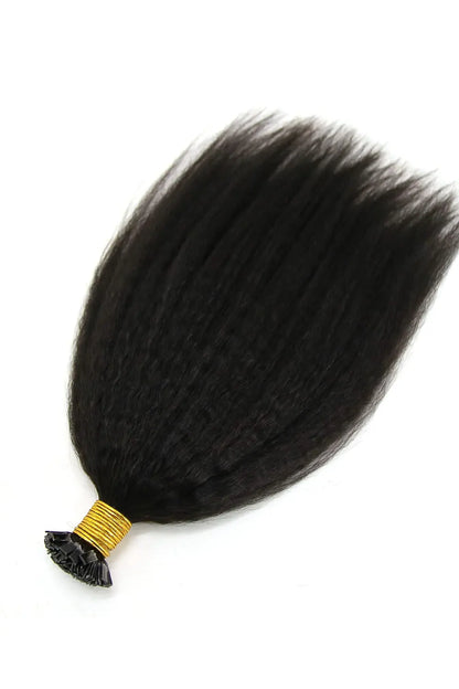 Kinky Straight | Flat-Tip | Human Hair Extension Pre-Bonded For Black Women