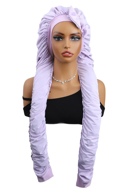 Pantyhose Sleeping Bonnet for Long Braids & Hair Elastic Satin