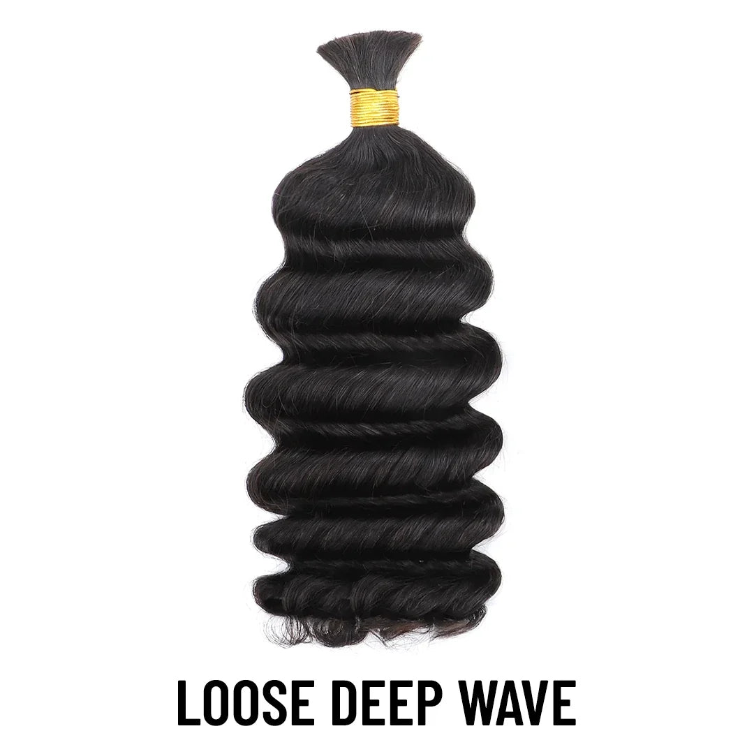 Yghairs Double Drawn Bulk Hair Deal: 16inch - 20inch Natural Color
