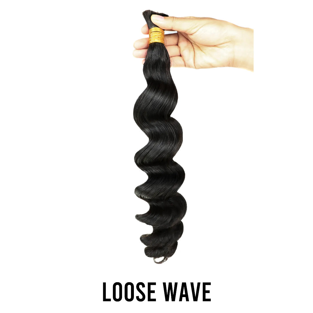 Yghairs Double Drawn Bulk Hair Deal: 16inch - 20inch Natural Color