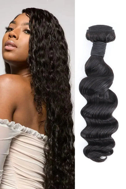 Brazilian Hair Bundle Loose Wave Natural Color 10A
