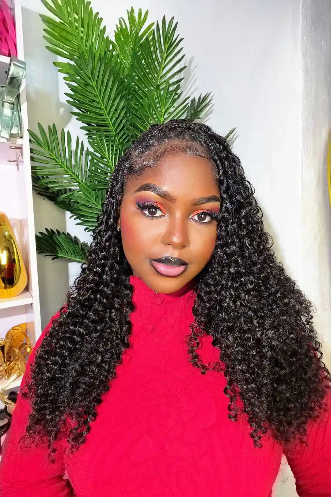 Double Drawn Braiding Feather Crochet Hair Spanish Curly