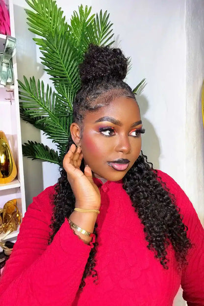 Double Drawn Braiding Feather Crochet Hair Spanish Curly