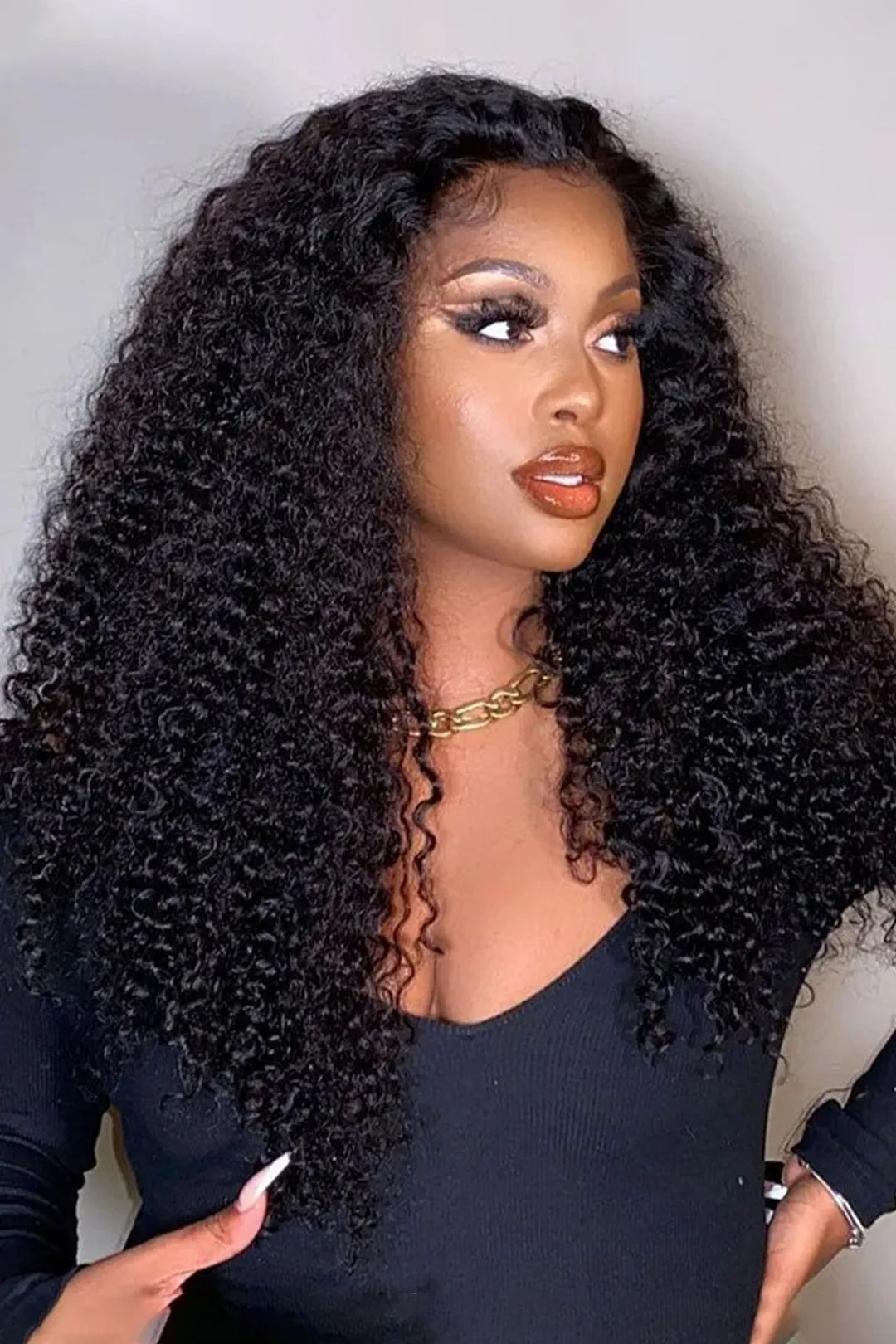 Cambodian Virgin Hair Bundle Kinky Curly Natural Color 12A 20% Density