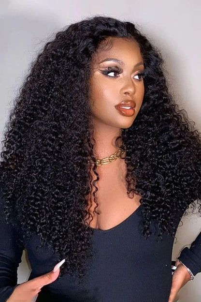Cambodian Virgin Hair Bundle Kinky Curly Natural Color 12A 20% Density