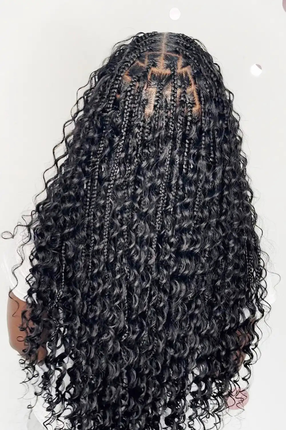 Double Drawn Water Wave Bulk Hair For Braiding Natural Black