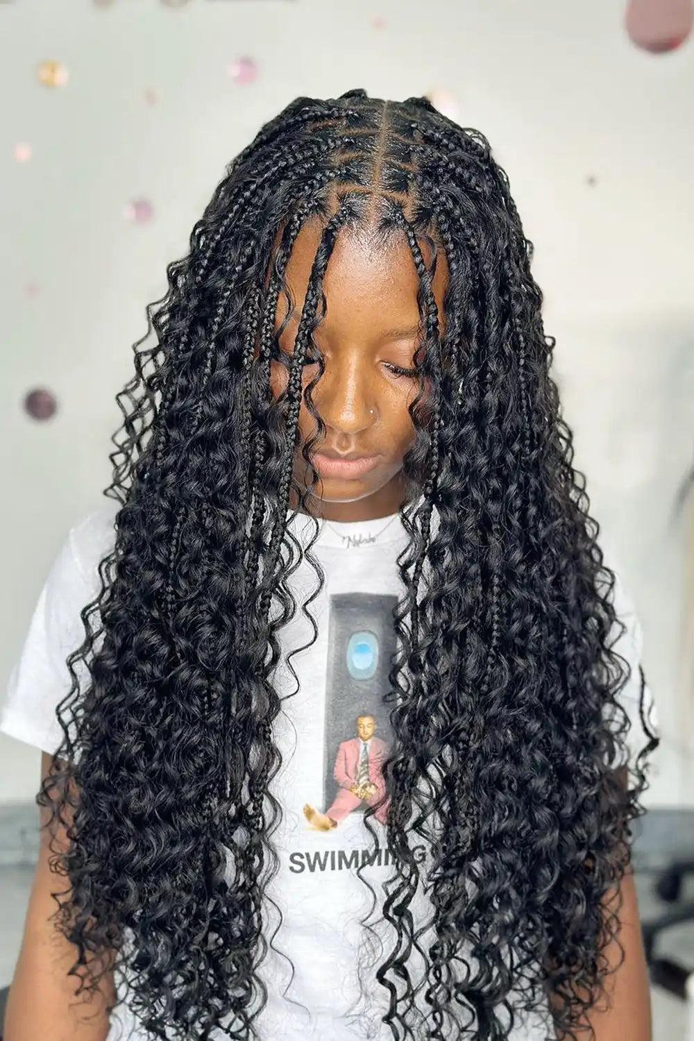 Double Drawn Water Wave Bulk Hair For Braiding Natural Black