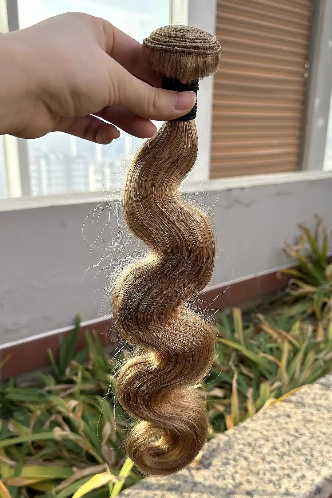 #27 Honey Blonde Brazilian Virgin Hair Bundles Sew in Extensions Body Wave