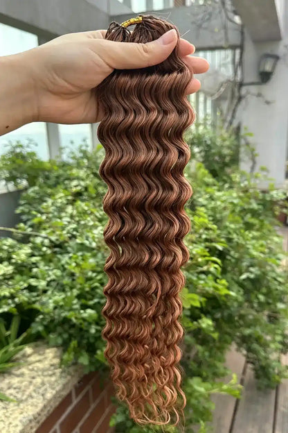 Auburn Brown #30 Water Wave Feather Crochet Human Hair