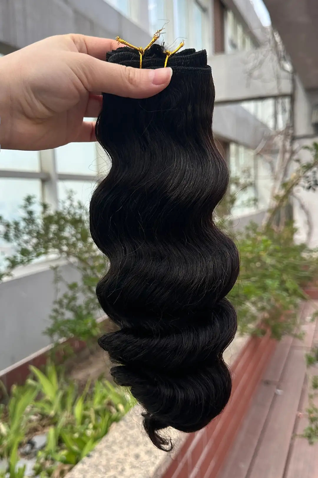 Cambodian Virgin Hair Bundle Loose Wave Natural Color 12A 50% Density