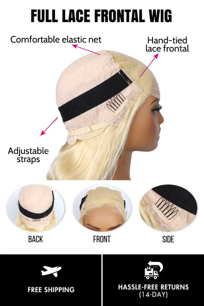 Product description of 613 HD lace wig 5x5 frontal glueless body wave