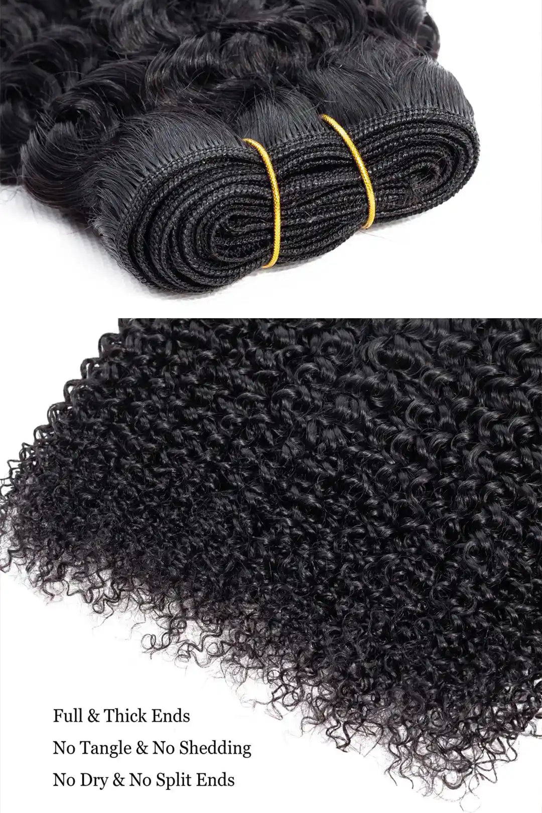 Cambodian Virgin Hair Bundle Kinky Curly Natural Color 12A 20% Density