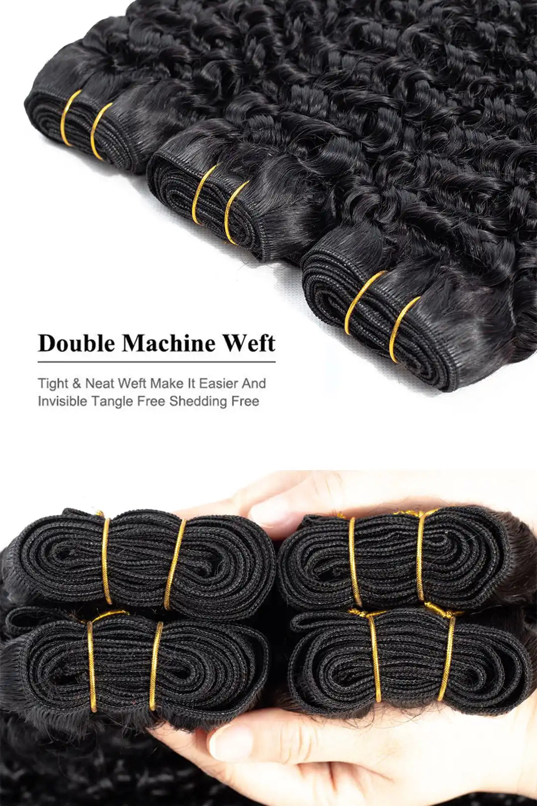 Cambodian Virgin Hair Bundle Kinky Curly Natural Color 12A 20% Density