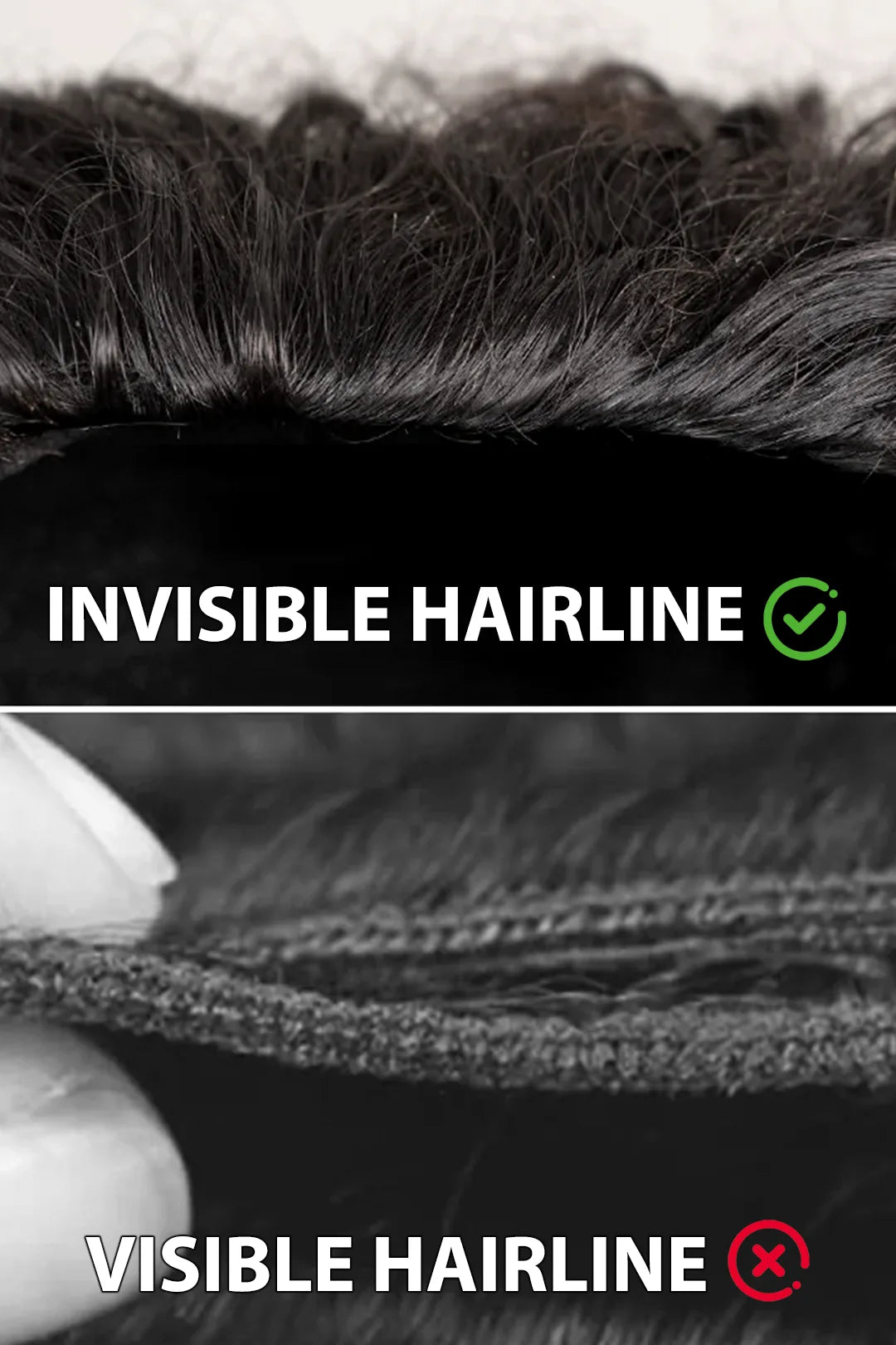 Product description picture of kinky straight half wig flexible fit drawstring human hair seamless wig