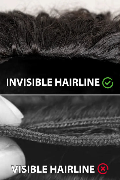 Product description picture of kinky straight half wig flexible fit drawstring human hair seamless wig