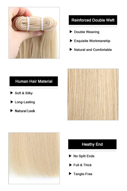 Cambodian Raw Hair Platinum Blonde Bundle 60A Straight