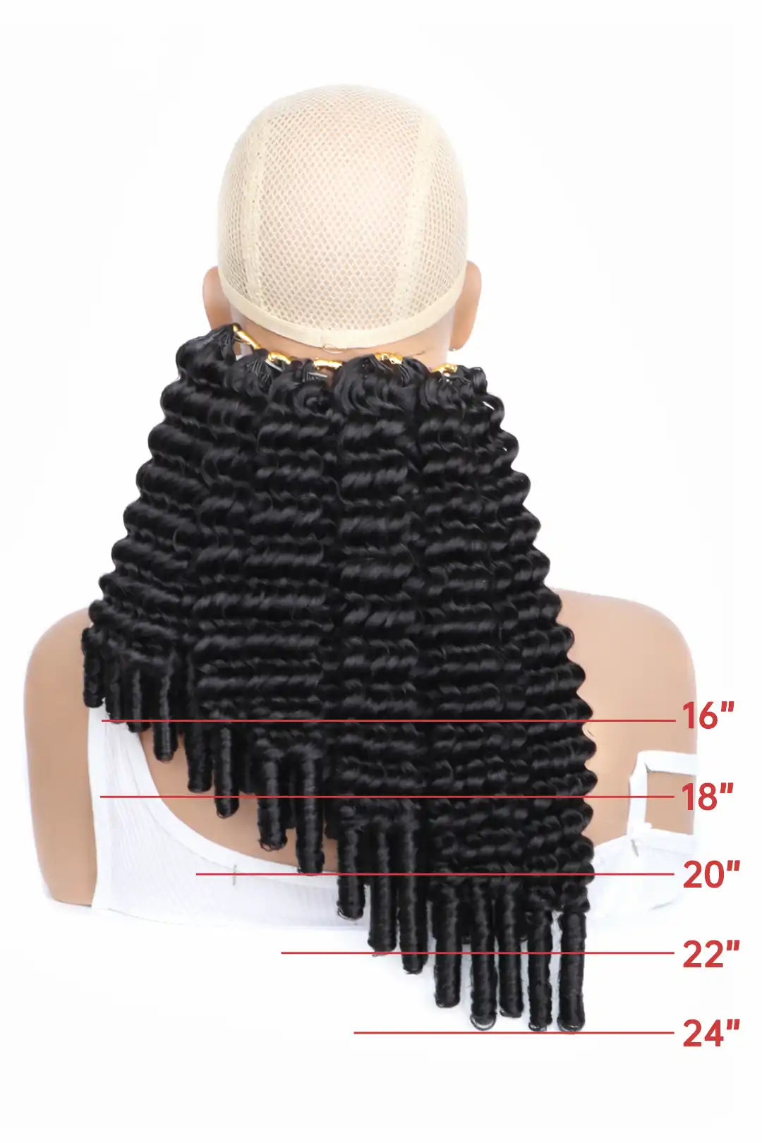 Double Drawn Burmese Curly with Spiral Curls Feather Crochet Human Hair Extension FE33 60g