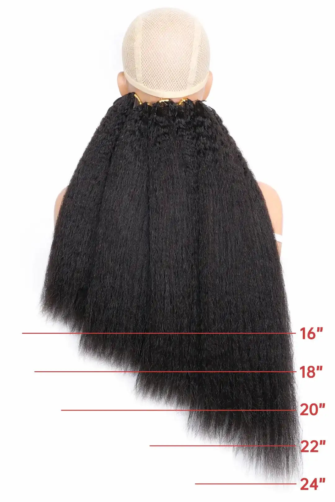 Double Drawn Feather Crochet Hair Extension Kinky Straight Human Hair Double-Strand