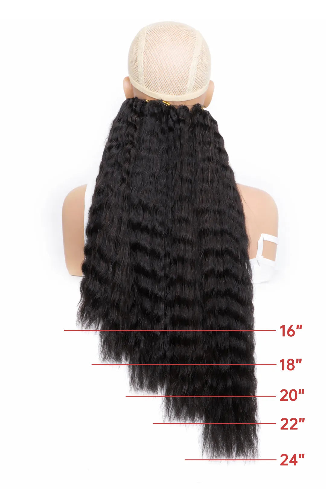 Double Drawn Feather Crochet Hair Extension Wet and Wavy Human Hair Double-Strand