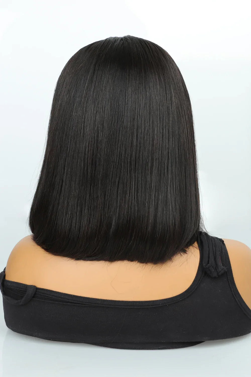 5x5 HD Lace Closure Wig Straight Black Blunt Cut Bob Human Hair