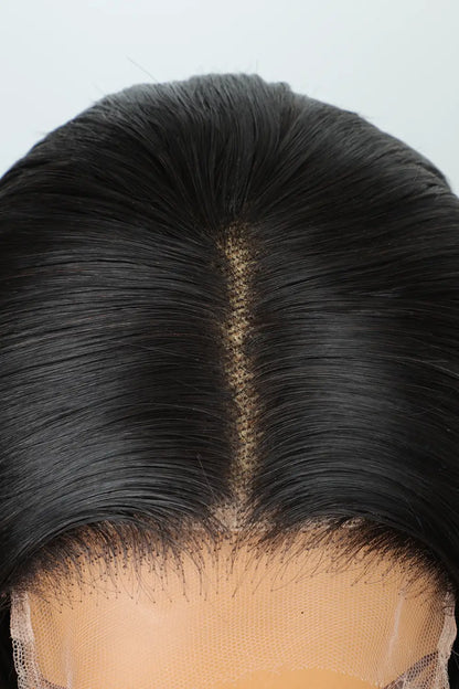 5x5 HD Lace Closure Wig Straight Black Blunt Cut Bob Human Hair